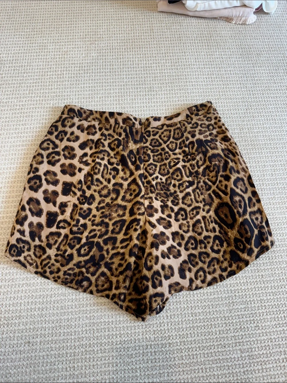 Leopard Print Women’s Shorts - Brown - Picture 2 of 2